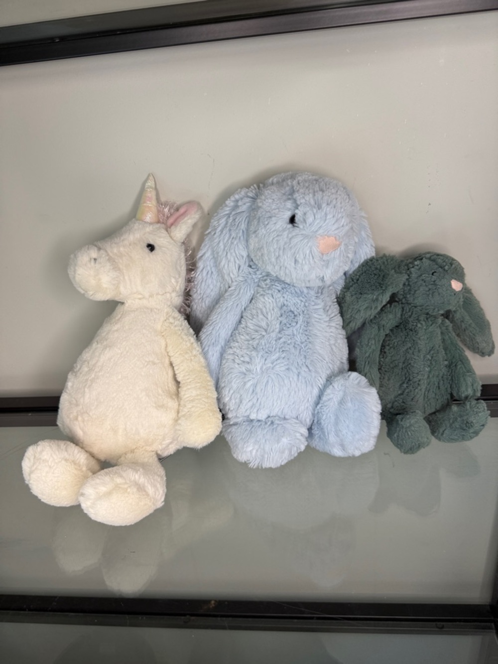 Lot of Three (3) Jelly Cat Stuffies Plush Animals very Good Condition